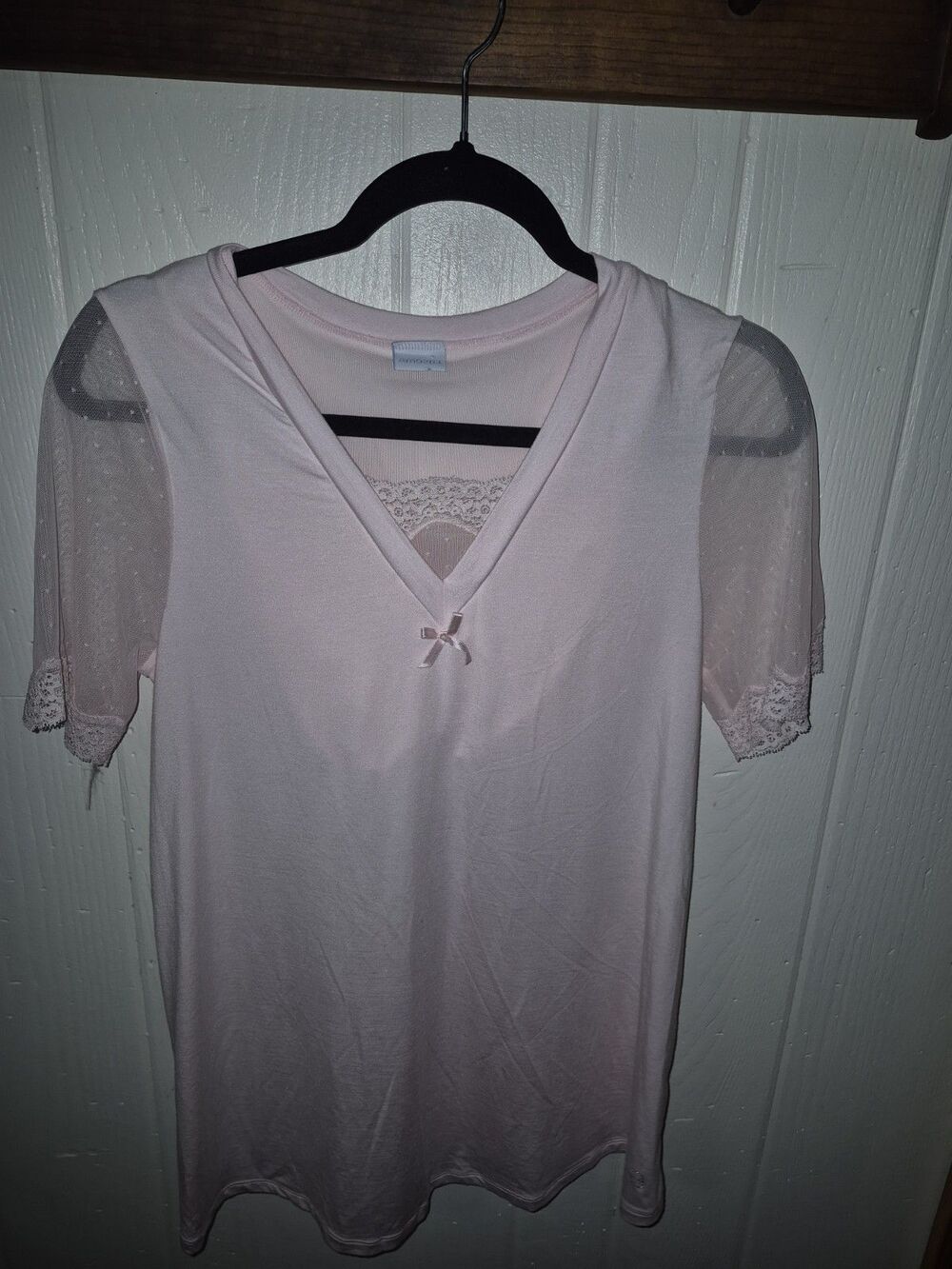 Amoena Women's Light Pink With Lace Romance D Paj Size Small Top Only